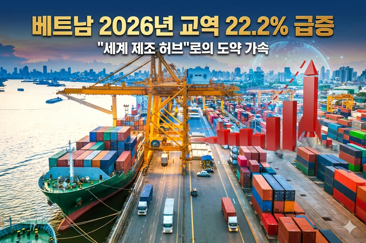 베트남 2026년 교역 22.2% 급증 -  